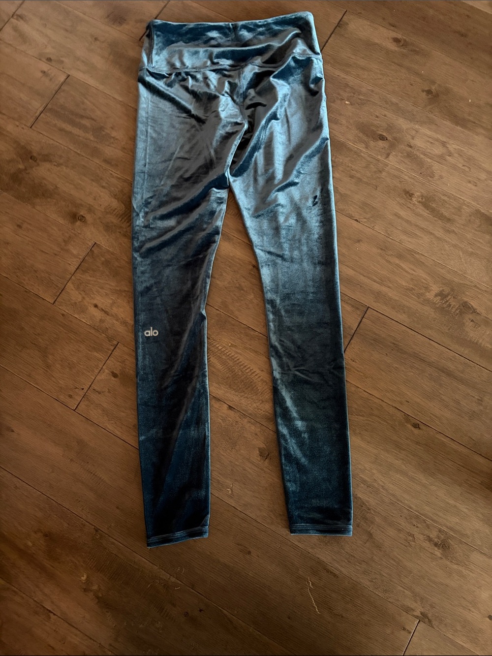 Alo Velvet High-Waist Leggings - Blue